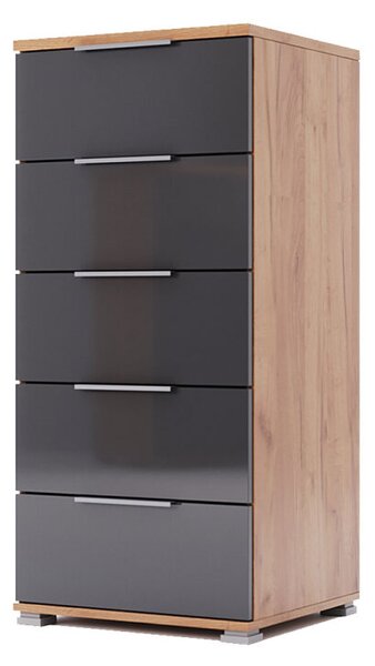 Komoda 5 zásuvek Lava / dub kraft Luna