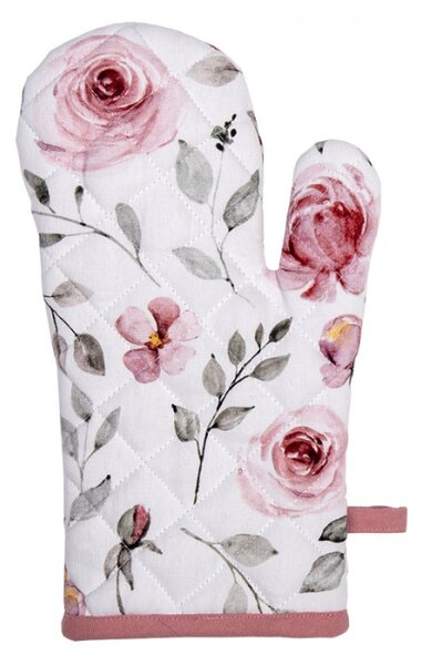 Bavlněná chňapka-rukavice s růžemi Rustic Rose – 18x30 cm