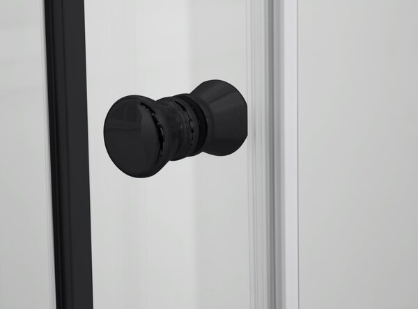 Hagser Ava sprchové dveře 100 cm posuvné černá matný/průhledné sklo HGR13000021