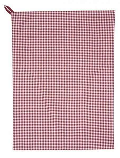 Červená kostkovaná utěrka Romantic Roses – 50x70 cm