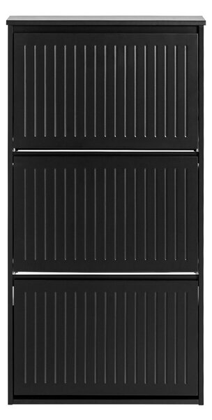 Sobuy Fsr165-H-Sch Výklopník Na Boty Se 3 Klapkami Botník Na Boty Úzký Botník Komoda Na Boty Černá Wht Cca 61X120X26Cm