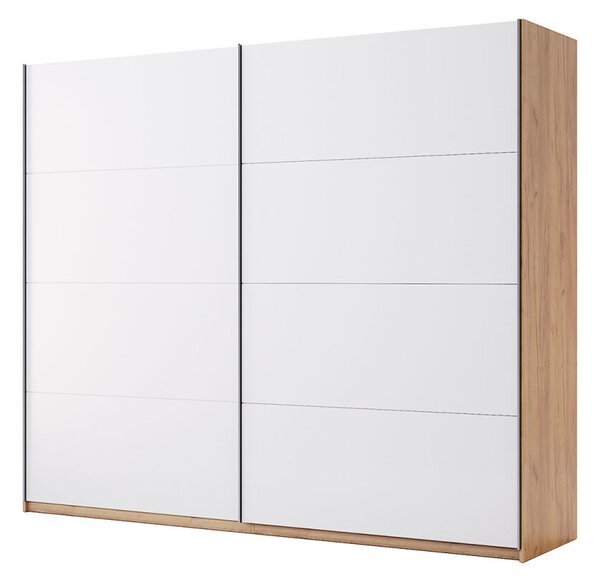 Skříň s posuvnými dveřmi 2,5x2,1m (Dveře Lesklé Bílé) série N Asti