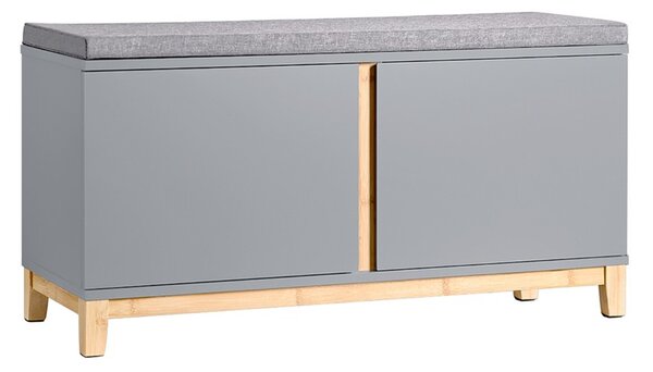 Sobuy Fsr117-Hg Lavice Na Boty Se Sedákem Šatní Lavice Lavice S Úložným Prostorem Lavice Do Předsíně Komoda Na Boty Botník Světle Šedá