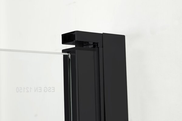 Hagser Carla sprchové dveře 90 cm skládací černá matný/průhledné sklo HGR17000021