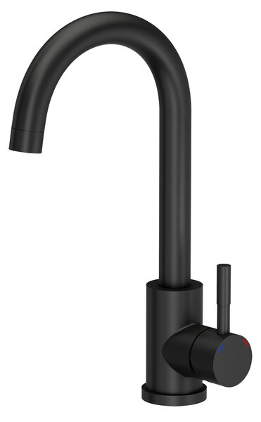 Černý kuchyňský granitový dřez QUADRON GO- MAX + CELOČERNÁ BATERIE