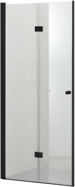 Hagser Carla sprchové dveře 90 cm skládací černá matný/průhledné sklo HGR17000021
