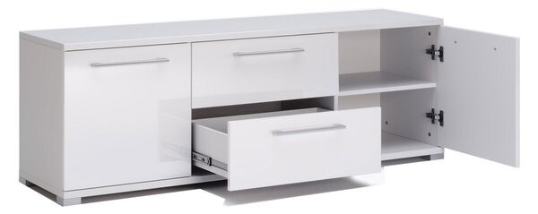 TV stolek 1,5 m bílý lesk Family