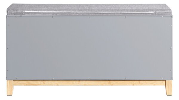 Sobuy Fsr117-Hg Lavice Na Boty Se Sedákem Šatní Lavice Lavice S Úložným Prostorem Lavice Do Předsíně Komoda Na Boty Botník Světle Šedá