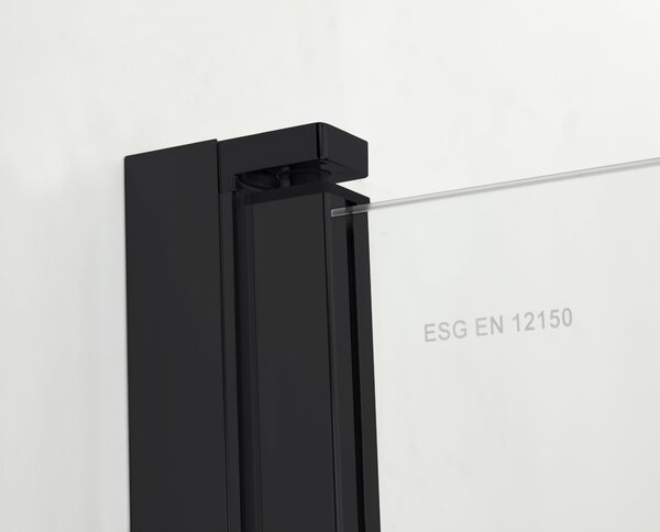 Hagser Carla sprchové dveře 90 cm skládací černá matný/průhledné sklo HGR17000021