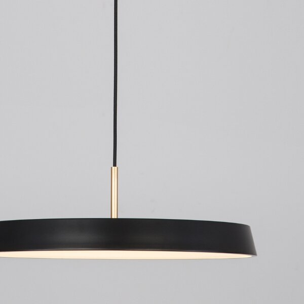 Černé kovové závěsné LED světlo Nova Luce Vetro 50 cm