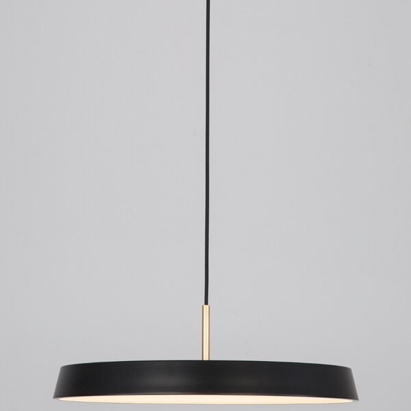 Černé kovové závěsné LED světlo Nova Luce Vetro 50 cm