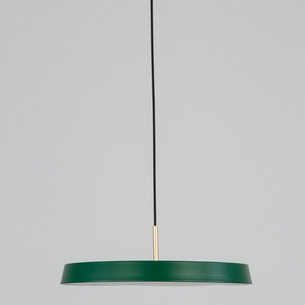 Zelené kovové závěsné LED světlo Nova Luce Vetro 50 cm