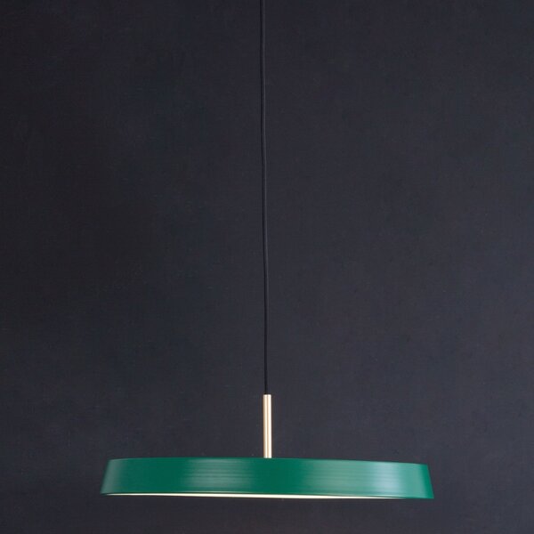 Zelené kovové závěsné LED světlo Nova Luce Vetro 50 cm