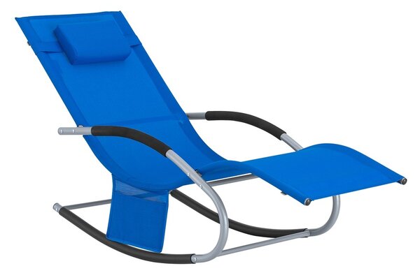 Sobuy Ogs28-Kb Lehátko Zahradní Lehátko Odolné Proti Povětrnostním Vlivům Lehátko Houpací Křeslo S Polštářem Relaxační Lehátko Houpací Lehátko Plážové Lehátko Do 150 Kg Malé Modré