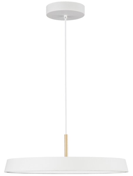Bílé kovové závěsné LED světlo Nova Luce Vetro 50 cm