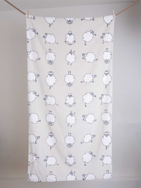 MK Lůžkoviny Osuška 90 x 170 cm - Ovečky Morning Yoga