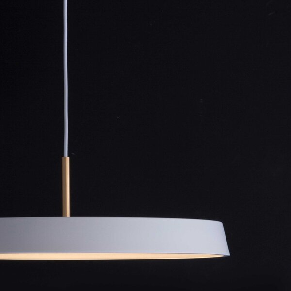 Bílé kovové závěsné LED světlo Nova Luce Vetro 50 cm