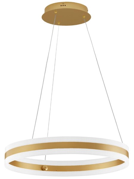 Zlaté kovové závěsné LED světlo Nova Luce Agos 60 cm