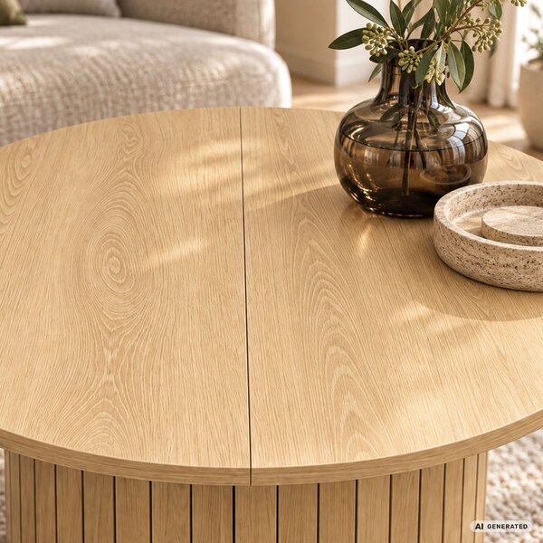 Ak furniture Konferenční stolek Nubo 80 cm dub přírodní