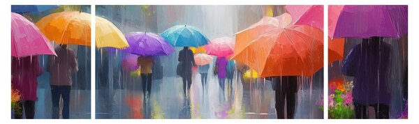 Obraz - Deštivý den (170x50 cm)