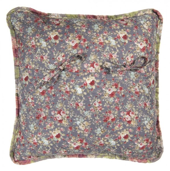 Taupe povlak na polštář s růžemi Roses – 40x40 cm