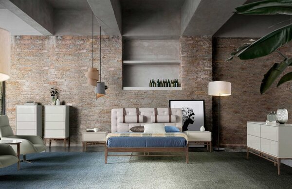 -25 % Dny MOMENTI– Ořechová dvoulůžková postel Angel Cerdá No. 7179, 160 x 200 cm