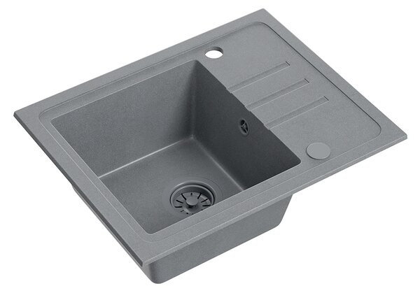 Šedý kuchyňský granitový dřez QUADRON BEN 116 + BATERIE