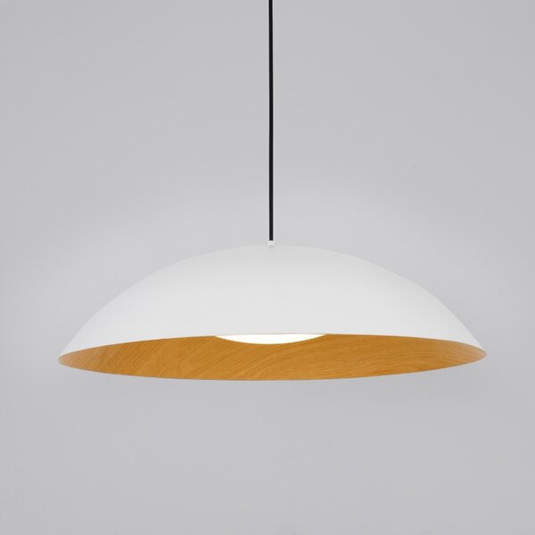 Bílé kovové závěsné LED světlo Nova Luce Glim 60 cm