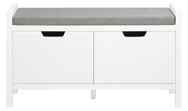 Sobuy Fsr63-Ii-W Lavice S Botníkem A Sedákem Do Předsíně Bílá