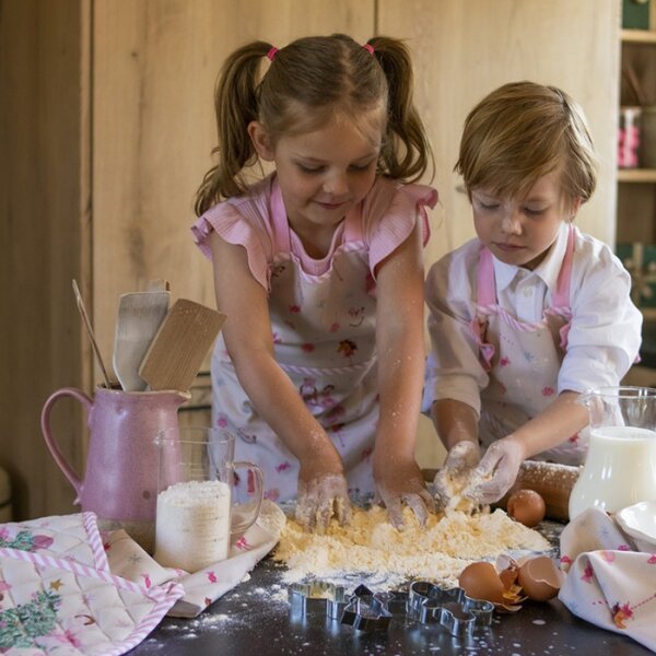 Béžová kulatá bavlněná utěrka Pastel Nutcracker – 80 cm