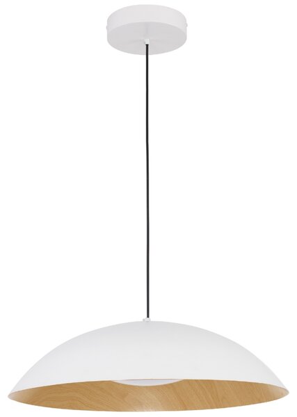 Bílé kovové závěsné LED světlo Nova Luce Glim 60 cm