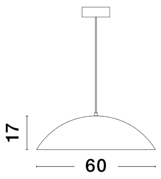 Černé kovové závěsné LED světlo Nova Luce Glim 60 cm