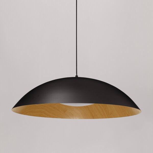 Černé kovové závěsné LED světlo Nova Luce Glim 60 cm