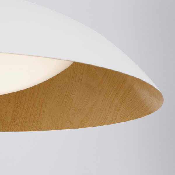 Bílé kovové závěsné LED světlo Nova Luce Glim 60 cm