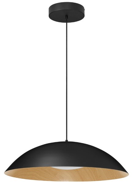 Černé kovové závěsné LED světlo Nova Luce Glim 60 cm