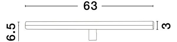 Bílé kovové nástěnné LED světlo Nova Luce Glim 63 cm
