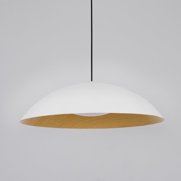 Bílé kovové závěsné LED světlo Nova Luce Glim 60 cm