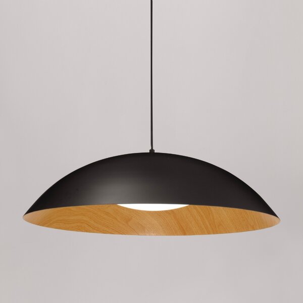 Černé kovové závěsné LED světlo Nova Luce Glim 60 cm