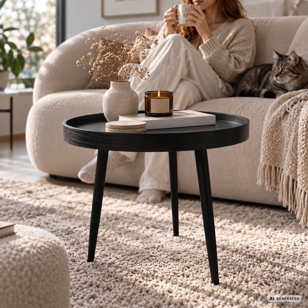 Ak furniture Konferenční stolek Picco 40 cm černý