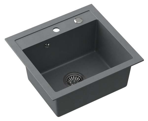 Šedý kuchyňský granitový dřez QUADRON JOHNNY 110 bez baterie