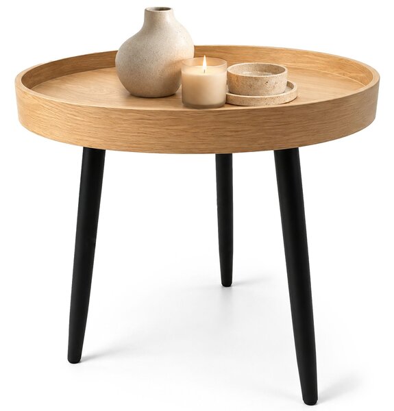 Ak furniture Konferenční stolek Picco 40 cm černý/dub přírodní