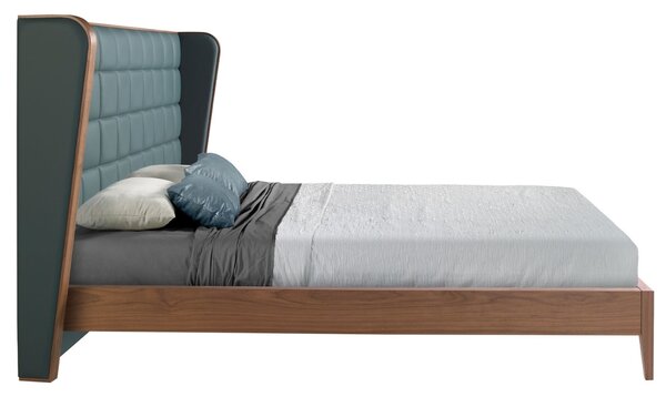 -25 % Dny MOMENTI– Zelená koženková dvoulůžková postel Angel Cerdá No. 7148, 180 x 200 cm