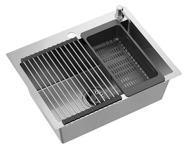 Kuchyňský nerezový dřez QUADRON LUKE 110 s příslušenstvím 58x45x20 cm