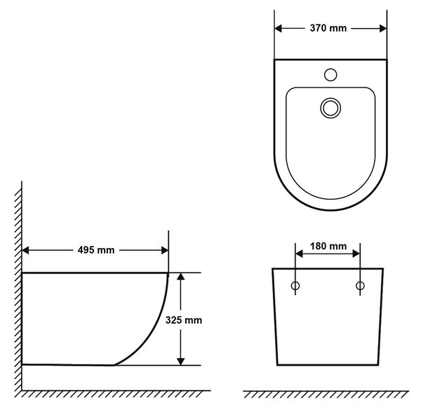 Hagser Beno bidet závěsný bílá HGR10000046