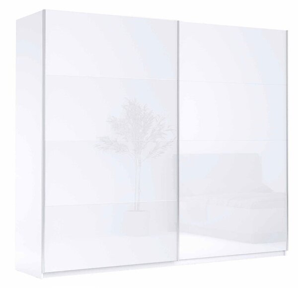 Skříň-šatna 2,5x2,1m (Dveře Lesklé Bílé), série N Family