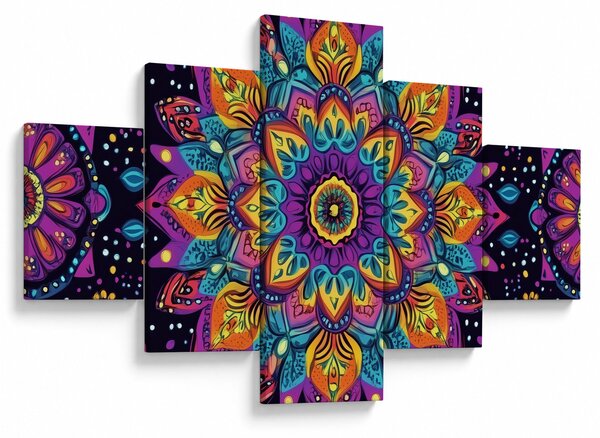 Obraz - Kaleidoskopická mandala (125x70 cm)