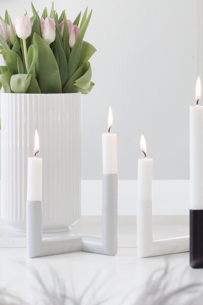 NUR Design Svícen & Váza Pipeline Light Grey NR103