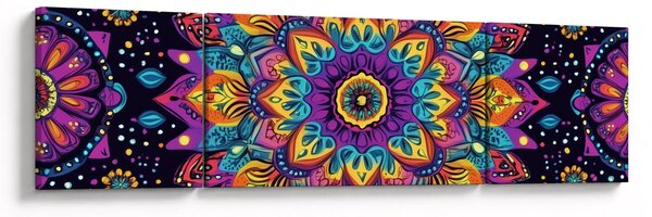 Obraz - Kaleidoskopická mandala (170x50 cm)