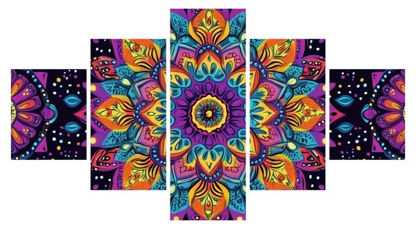 Obraz - Kaleidoskopická mandala (125x70 cm)