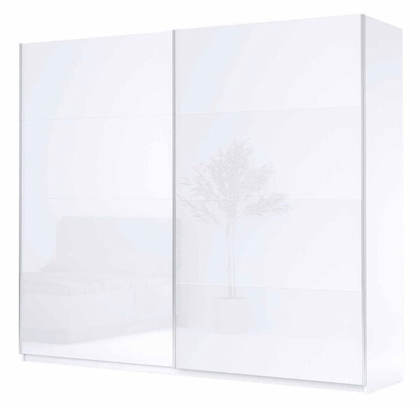 Skříň-šatna 2,5x2,1m (Dveře Lesklé Bílé), série N Family